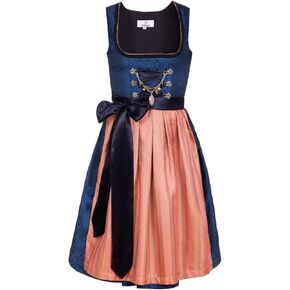 Edelnice Trachtenmode Bavarian Women's Designer Mini Dirndl Josepha Dress 2-Pieces + Apron Size US2-US22