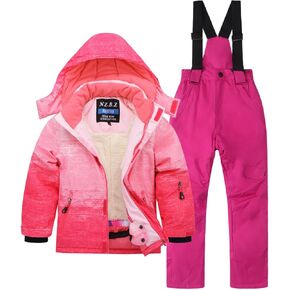 AIMISYOU Kids Ski Jacket & Pants Set Winter Snowboarding Rain Coats Girls Boys Snow Suits