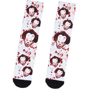 Bioworld Stephen King IT Chapter 2 Pennywise Blood Spatter Sublimated Crew Socks