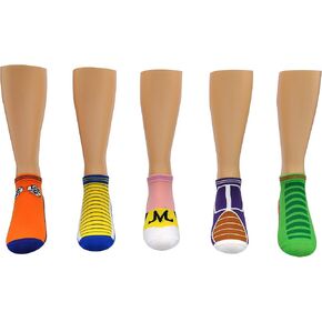 Everything Legwear Dragon Ball Super Socks Gifts (5 Pair) - (1 Size) Goku, Vegeta, BUU, Frieza, Shenron Cosplay Socks Women & Men's