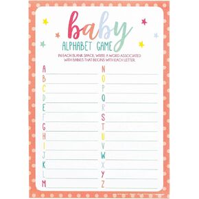 Exciting Multicolor Paper Party Games - 5" x 7" (Pack of 24) - Perfect for Baby Showers, Announcements, Birthdays & Gender Reveal, Price