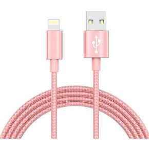 Apple MFi-Certified Lightning iPhone Charger Nylon Braided Cable - Made for for iPhone XS/Max/XR/X/8/8Plus/7/7Plus/6S/Plus/SE/iPad and More (6FT Gray)