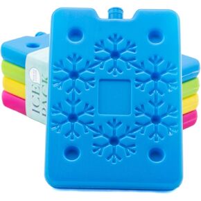 BLUE ELE BE01 Ice Pack for Lunch Box and Cooler, BPA Free, Reusable and Long Lasting, Slim and Lightweight Design for Kids, Set of 4, Fun & Colorful