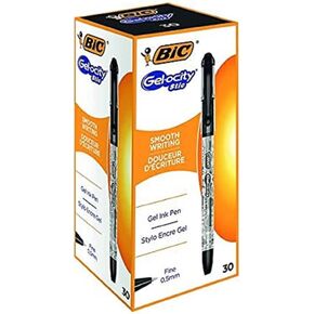 Bic GELOCITY Gel Ink Pens Black, Pack of 30