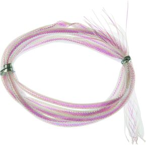 3PCS Pearl Braided Tube Artificial Bait Fly Tying Material Braided Round Holographic Cord DIY Tool Egret Flying Fish Scale Pattern Fly Body Braided Tube for Fishing Outdoor