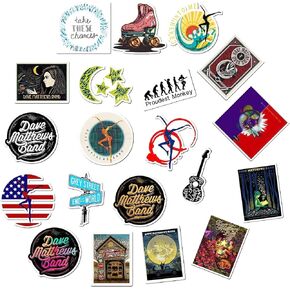 20 Pcs Value Pack Decal Sticker Band Waterproof Vinyl Aesthetic SUV Truck Colorful Laptop Bike Bumper Car Luggage Skateboard Water Bottle Guitar Windows Bumper Tumbler in Kuwait