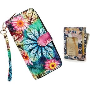 محفظة نسائية RFID تحجب بطاقة الائتمان على الطراز البوهيمي بسحاب حول محفظة الهاتف وبطاقة الائتمان للنساء YZ-IL in Kuwait