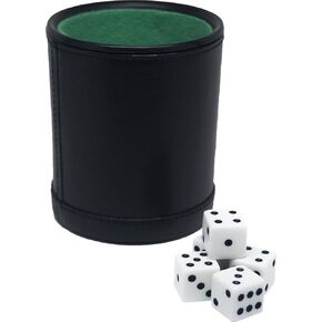 Fat Cat Felt Lined Dice Cup with 5 Dice