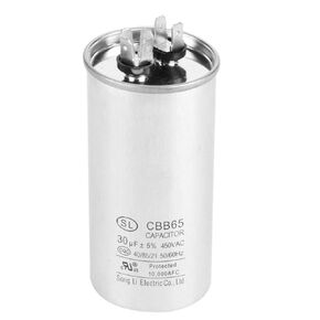 30uF AC 450V Motor Capacitor,Metal Capacitor Pump Anti-Explosion for Air Conditioner Motors Refrigerator 50 / 60Hz CBB65A-1