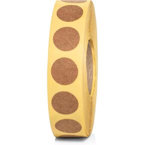 2000pcs Kraft Dot Stickers 1 inch | Color Coding Labels for Inventory, Price, Organization | 1" Round Circle Diameter, 1000 per roll (Pack of 2)