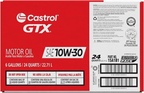 زيت محرك كاسترول جي تي إكس 10W-30 من مزيج صناعي، 6 جالون إنفيرو in Kuwait