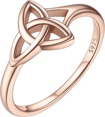 خاتم الوعد من الفضة الإسترليني عيار 925 من ChicSilver Claddagh/Triquetra سلتيك مقاس 4-12 (مع صندوق هدايا) in Kuwait