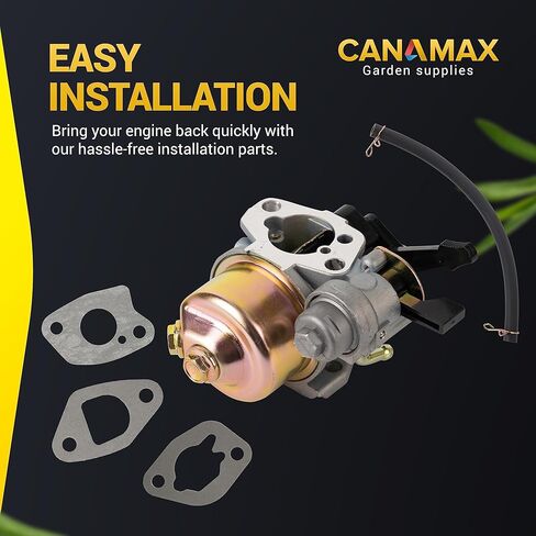 مكربن ​​كاناماكس لهوندا GX160 GX200 مع مجموعة خط الوقود جوانات التثبيت - لمحرك Honda GX120 GX140 GX160 GX168 GX200 5HP 5.5HP 6.5HP - يستبدل 16100-ZH8-W61 16100-ZE1-814 W/Choke Lever Carb in Kuwait