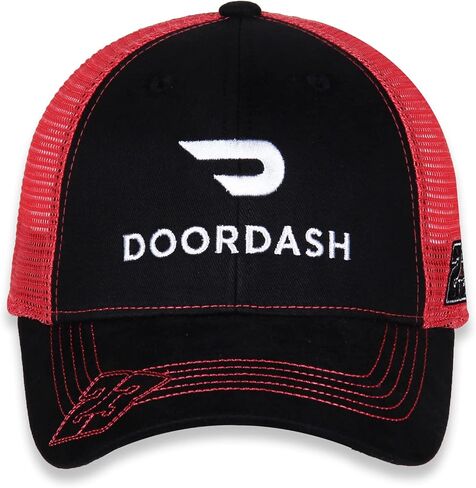 Bubba Wallace 23XI NASCAR Black Brushed Cotton Twill and Red Washed Mesh Back Adjustable Cap/Hat in Saudi Arabia