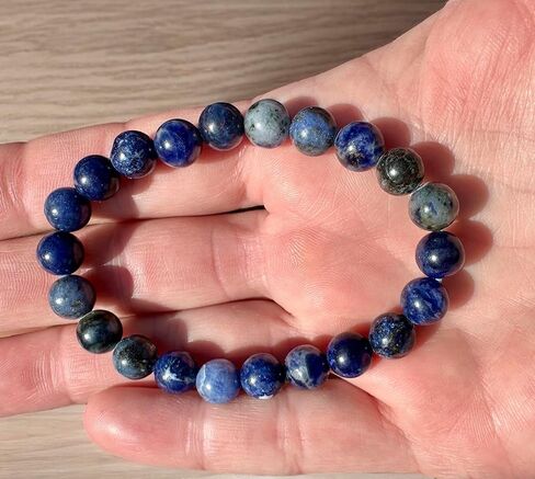 مجموعة هدايا سوار سودالايت مشحون من دوك ويلارد مقاس 8 مم مع مجموعة هدايا سوار سودالايت قابل للتمدد مع قطعة سيلينيت و3 بطاقات معلوماتية بلورات شفاء ميتافيزيقية ريكي in Kuwait