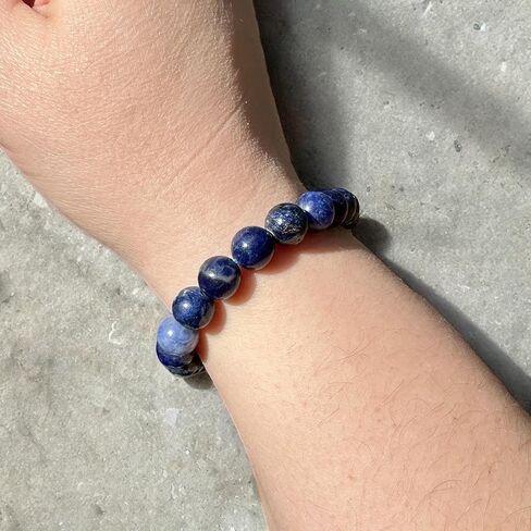 مجموعة هدايا سوار سودالايت مشحون من دوك ويلارد مقاس 8 مم مع مجموعة هدايا سوار سودالايت قابل للتمدد مع قطعة سيلينيت و3 بطاقات معلوماتية بلورات شفاء ميتافيزيقية ريكي in Kuwait