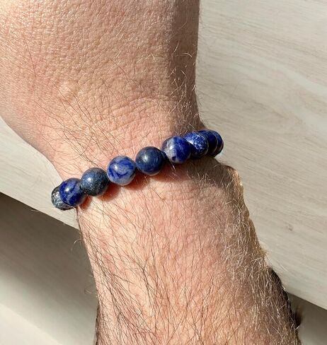 مجموعة هدايا سوار سودالايت مشحون من دوك ويلارد مقاس 8 مم مع مجموعة هدايا سوار سودالايت قابل للتمدد مع قطعة سيلينيت و3 بطاقات معلوماتية بلورات شفاء ميتافيزيقية ريكي in Kuwait