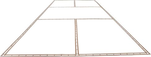 مجموعة أدوات تحديد ملعب بيكلبول | طقم طلاء استنسل من الورق المقوى للممر أو الأسفلت أو الخرسانة - طقم ملعب كرة البيسبول في الفناء الخلفي in Kuwait