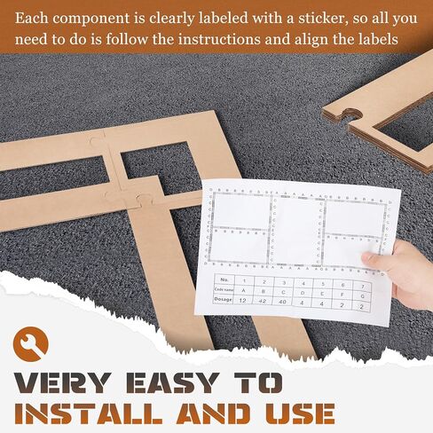 مجموعة أدوات تحديد ملعب بيكلبول | طقم طلاء استنسل من الورق المقوى للممر أو الأسفلت أو الخرسانة - طقم ملعب كرة البيسبول في الفناء الخلفي in Kuwait