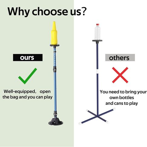 Flying Discs Game Sets, 2 Pack Bottle Game with Adjustment Height and Score Tracker for Family Yard Lawn Beach in Kuwait