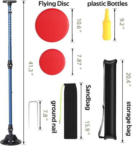 Flying Discs Game Sets, 2 Pack Bottle Game with Adjustment Height and Score Tracker for Family Yard Lawn Beach in Kuwait