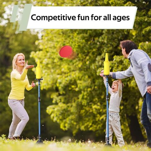 Flying Discs Game Sets, 2 Pack Bottle Game with Adjustment Height and Score Tracker for Family Yard Lawn Beach in Kuwait