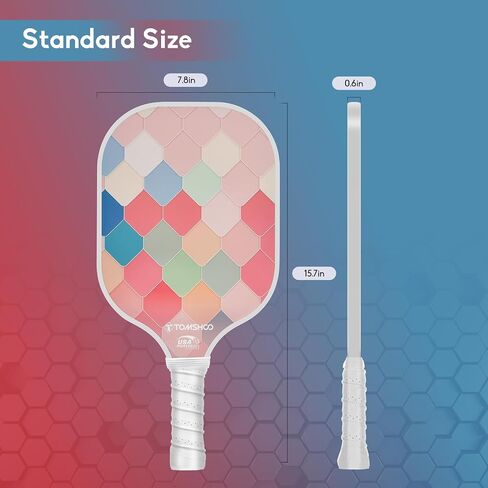 TOMSHOO Pickleball Paddles Set, USAPA Approved Lightweight Fiberglass Pickleball Set with 4 Pickleballs, 1 Pickleball Sling Bag, Pickleball Gifts for Women Men Beginners Professional in Saudi Arabia