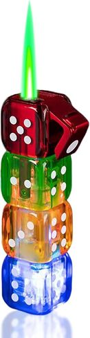 Torch Lighter, Butane Dice Lighter, Bulk Lighters, Funny Lighters, Unique Lighters, Creative and Cool Design, Unique Transparent Color Light Appearance, Reusable, Gifts for Men in Saudi Arabia