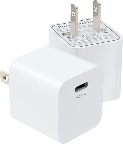شاحن USB C، شاحن صغير 20 واط PD iPhone12 13 شاحن سريع من النوع C كتلة محول شاحن حائط متوافق مع iPhone 13/12/11 Pro Max، Mini، Pro/XR/iPad Samsung Galaxy S21، Note 20 Pixel 6 in Saudi Arabia