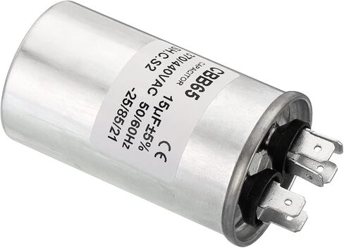 PATIKIL 15 فائق التوهج 15MDF 370/440VAC مكثف بدء تشغيل المروحة، CBB65 مكثف تشغيل دائري لمكيف الهواء مكثف مضخة حرارية باردة مستقيم in Kuwait