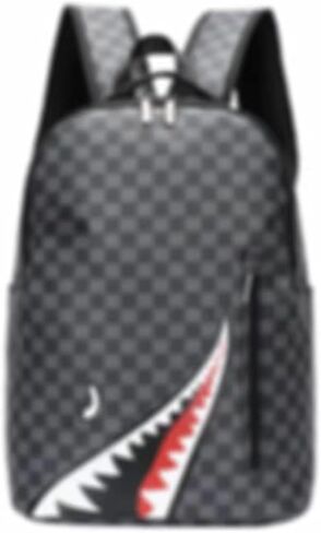 Large capacity PU leather backpack, leisure travel bag, student laptop backpack (black3), HDK-957 in Saudi Arabia