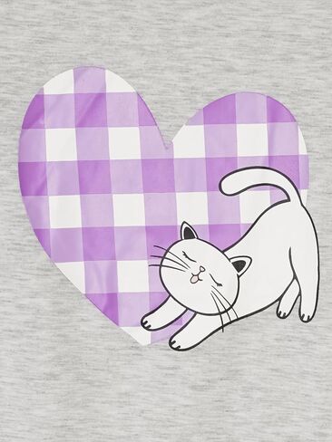 MyFav Big Kids Girls Sleeveless Sleepwear Hearts Shape Striped Pajama Nightgown in Kuwait