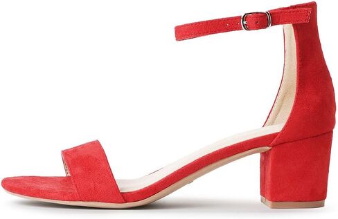 J. Adams Daisy Heeled Sandals - Ankle Strap Low Block, Open Toe Dress Pumps, Chunky Heels - Dressy Shoes for Women - Bridal, Wedding, Summer Sandals in Saudi Arabia