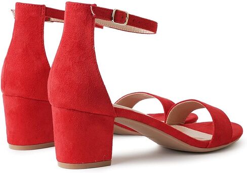 J. Adams Daisy Heeled Sandals - Ankle Strap Low Block, Open Toe Dress Pumps, Chunky Heels - Dressy Shoes for Women - Bridal, Wedding, Summer Sandals in Saudi Arabia