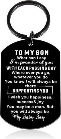 Son Gifts from Mom, Graduation Gifts for Son 2024 high school, Inspirational Keychain for Kids Teen Boys Gifts, Birthday Gifts from Dad to Son, Graduation Gifts for Son Stepson in Saudi Arabia