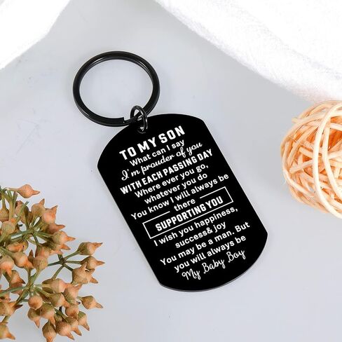 Son Gifts from Mom, Graduation Gifts for Son 2024 high school, Inspirational Keychain for Kids Teen Boys Gifts, Birthday Gifts from Dad to Son, Graduation Gifts for Son Stepson in Saudi Arabia