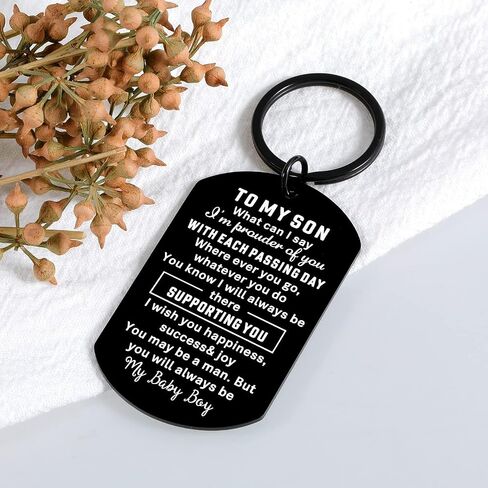 Son Gifts from Mom, Graduation Gifts for Son 2024 high school, Inspirational Keychain for Kids Teen Boys Gifts, Birthday Gifts from Dad to Son, Graduation Gifts for Son Stepson in Saudi Arabia