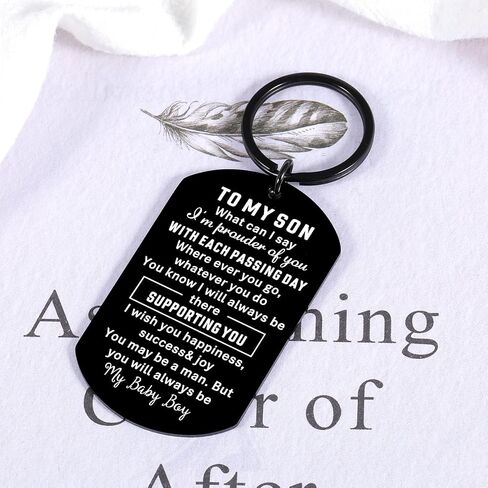 Son Gifts from Mom, Graduation Gifts for Son 2024 high school, Inspirational Keychain for Kids Teen Boys Gifts, Birthday Gifts from Dad to Son, Graduation Gifts for Son Stepson in Saudi Arabia