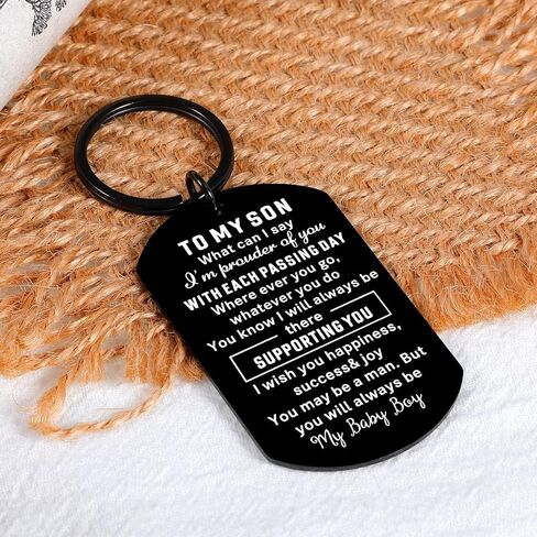 Son Gifts from Mom, Graduation Gifts for Son 2024 high school, Inspirational Keychain for Kids Teen Boys Gifts, Birthday Gifts from Dad to Son, Graduation Gifts for Son Stepson in Saudi Arabia
