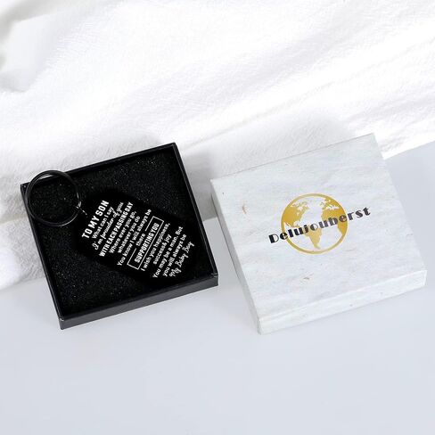 Son Gifts from Mom, Graduation Gifts for Son 2024 high school, Inspirational Keychain for Kids Teen Boys Gifts, Birthday Gifts from Dad to Son, Graduation Gifts for Son Stepson in Saudi Arabia