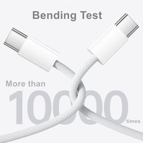 كابل شاحن USB C لهاتف iPhone 15، 15 Pro Max، 15 Plus، PD 60W سلك شحن سريع من النوع C، 3.3FT in Saudi Arabia