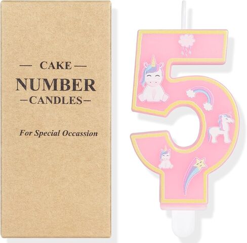 Birthday Candles, Birthday Decorations Girl, Pink Birthday Candles Number 0 Candle for Cake, Cake Toppers Pony Birthday Party Favors Anniversary Celebration Supplies in Saudi Arabia