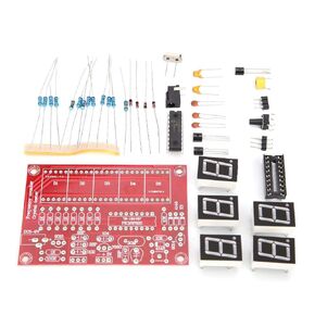 Crystal Oscillator Frequency Counter Tester Meter, DIY 1Hz-50MHz Frequency Indicator Crystal Oscillator Tester Module Kit with 5 Digits Digital Tube Display Red