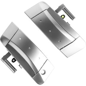 2Pcs Outside Exterior Door Handle Front Driver & Passenger Side Compatible with 2003-2009 Nissan 350Z, Replaces# 80607-CD40E, 80607-CD41E, 80607-CD40B, 80607-CD400 (Silver)