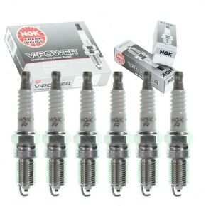 6 pc NGK V-Power Spark Plugs compatible with Chevrolet Equinox 3.4L V6 2005-2009