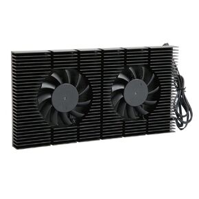GPU Backplate Memory Radiators, Aluminum Heatsink Cooler with Dual 60mm 4Pin 5000RPM PWM Cooling Fan for Graphics Card RTX 3090 3080 3070