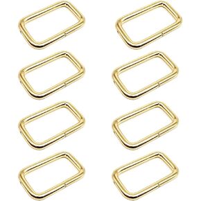 D Ring For Purse Strap Hardware 1.5 Inch Buckle Metal Rings Rectangle Buckle,Square Carabiner Strap Hardware-8 pcs