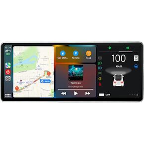 شاشة عرض رأسية لطراز تسلا 3/Y، شاشة 9 بوصات تصميم مضمن HUD Carplay Android Auto لوحة قيادة السيارة LCD ملحقات تسلا الذكية in Kuwait