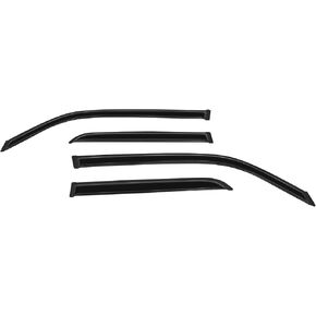 ROADFAR Side Window Deflectors Fit for 2010-2021 For Toyota For 4Runner Out-Channel Sun Rain Guards Side Window Deflectors Dark Black Tape-On Outside Mount Window Shields Black 4-Pieces Set
