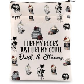 MAOFAED Dark Roman Book Sleeve Smut Book Cover Smut Reader Gift Smut Book Sack for Girl Women (My Coffee booksl)